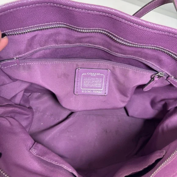 Purple Coach Purse - Picture 6 of 7